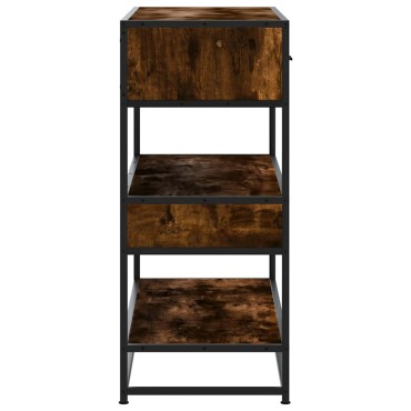 vidaXL Τραπέζι Κονσόλα Καπνιστή Δρυς 90x35x80cm Επεξεργασμένο Ξύλο 1 τεμ.