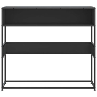 vidaXL Τραπέζι Κονσόλα Μαύρο 90x35x80cm Επεξεργασμένο Ξύλο 1 τεμ.