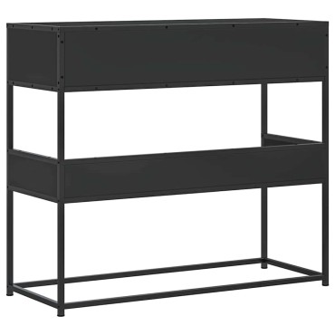 vidaXL Τραπέζι Κονσόλα Μαύρο 90x35x80cm Επεξεργασμένο Ξύλο 1 τεμ.