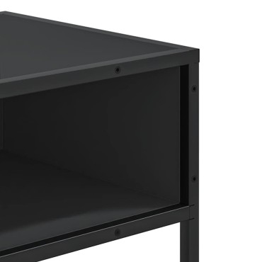 vidaXL Τραπέζι Κονσόλα Μαύρο 90x35x80cm Επεξεργασμένο Ξύλο 1 τεμ.