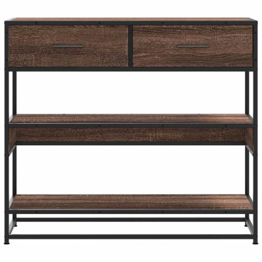 vidaXL Τραπέζι Κονσόλα Καφέ Δρυς 90x35x80cm Επεξεργασμένο Ξύλο 1 τεμ.