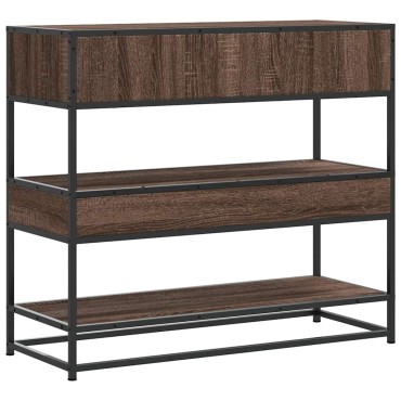 vidaXL Τραπέζι Κονσόλα Καφέ Δρυς 90x35x80cm Επεξεργασμένο Ξύλο 1 τεμ.