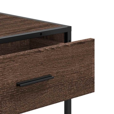 vidaXL Τραπέζι Κονσόλα Καφέ Δρυς 90x35x80cm Επεξεργασμένο Ξύλο 1 τεμ.