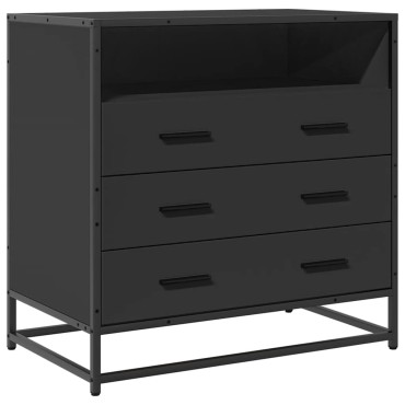 vidaXL Συρταριέρα Μαύρη 70x41x70cm από Επεξεργασμένο Ξύλο 1 τεμ.