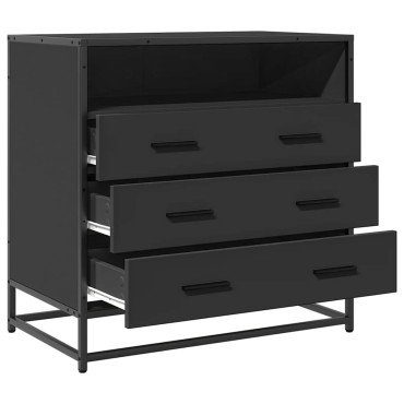 vidaXL Συρταριέρα Μαύρη 70x41x70cm από Επεξεργασμένο Ξύλο 1 τεμ.