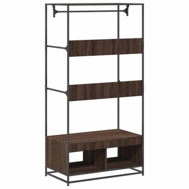 vidaXL Ντουλάπα Καφέ Δρυς 90x50x180 εκ. από Επεξεργασμένο Ξύλο