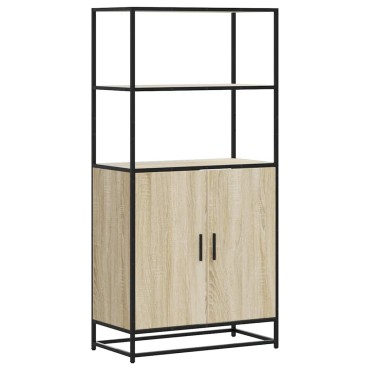 vidaXL Highboard Δρυς sonoma 68x35x139cm Επεξεργασμένο ξύλο μέταλλο 1 τεμ.