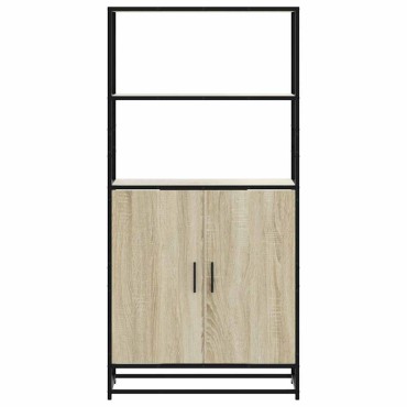 vidaXL Highboard Δρυς sonoma 68x35x139cm Επεξεργασμένο ξύλο μέταλλο 1 τεμ.