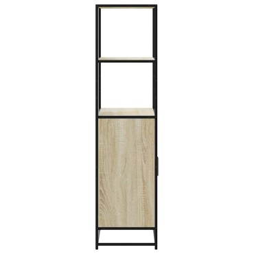 vidaXL Highboard Δρυς sonoma 68x35x139cm Επεξεργασμένο ξύλο μέταλλο 1 τεμ.