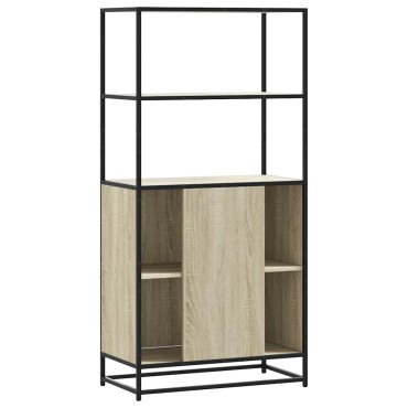 vidaXL Highboard Δρυς sonoma 68x35x139cm Επεξεργασμένο ξύλο μέταλλο 1 τεμ.
