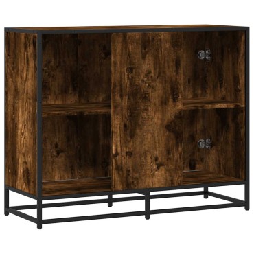vidaXL Sideboard Καπνιστή δρυς 94x35x76cm Κατασκευασμένο ξύλο 1 τεμ.