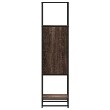 vidaXL Highboard καφέ δρυς Κατασκευασμένο ξύλο και μέταλλο 35,5x35x139 cm 1 τεμ.