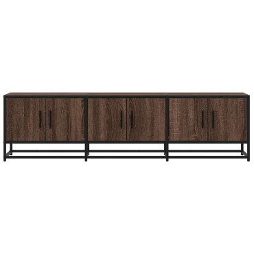 vidaXL Έπιπλο Τηλεόρασης Καφέ Δρυς 150x35x41cm Επεξ. Ξύλο/Μέταλλο