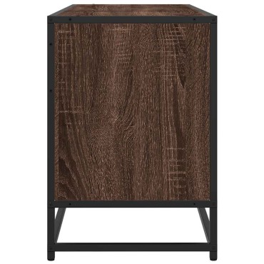 vidaXL Έπιπλο Τηλεόρασης Καφέ Δρυς 150x35x41cm Επεξ. Ξύλο/Μέταλλο