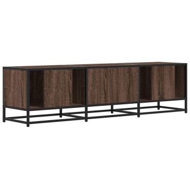 vidaXL Έπιπλο Τηλεόρασης Καφέ Δρυς 150x35x41cm Επεξ. Ξύλο/Μέταλλο