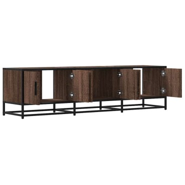 vidaXL Έπιπλο Τηλεόρασης Καφέ Δρυς 150x35x41cm Επεξ. Ξύλο/Μέταλλο
