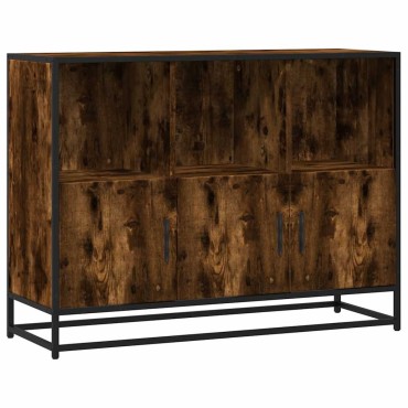 vidaXL Sideboard Καπνιστή δρυς 100x35x76cm Κατασκευασμένο ξύλο 1 τεμ.