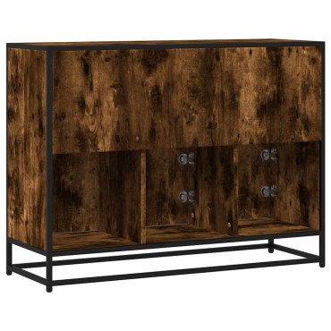 vidaXL Sideboard Καπνιστή δρυς 100x35x76cm Κατασκευασμένο ξύλο 1 τεμ.