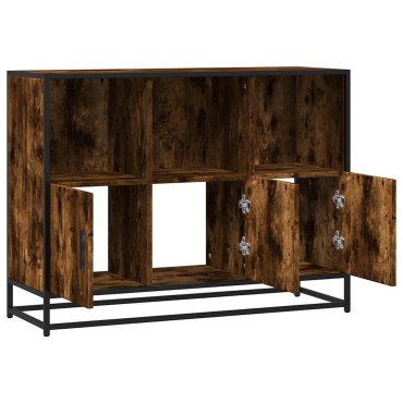 vidaXL Sideboard Καπνιστή δρυς 100x35x76cm Κατασκευασμένο ξύλο 1 τεμ.