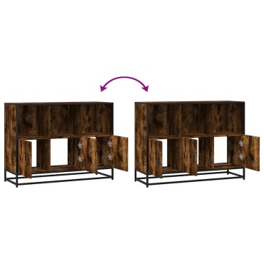 vidaXL Sideboard Καπνιστή δρυς 100x35x76cm Κατασκευασμένο ξύλο 1 τεμ.