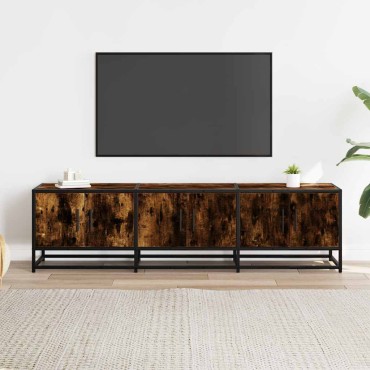 vidaXL Έπιπλο Τηλεόρασης Καπνιστή Δρυς 150x35x41cm Επεξ. Ξύλο/Μέταλλο
