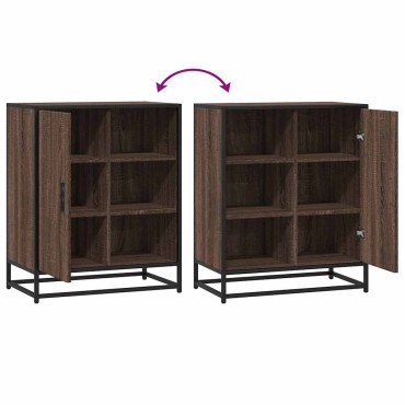 vidaXL Sideboard καφέ δρυς 62x35x76cm Ξύλο μηχανής 1 τεμ.
