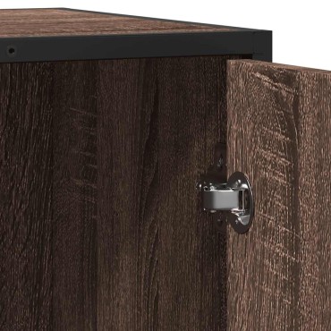 vidaXL Sideboard καφέ δρυς 62x35x76cm Ξύλο μηχανής 1 τεμ.