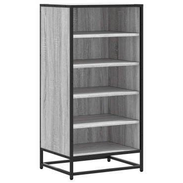 Ράφι παπουτσιών vidaXL Γκρι Sonoma 48x38x97,5cm Κατασκευασμένο ξύλο