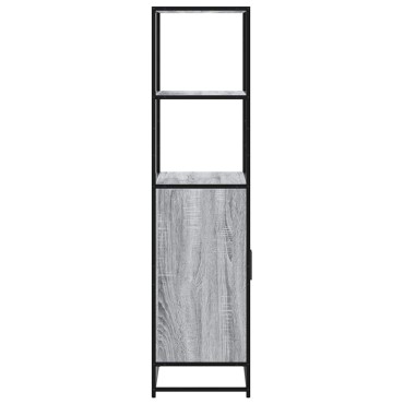 vidaXL Highboard Grey Sonoma Κατασκευασμένο ξύλο και μέταλλο 68x35x139cm 1 τεμ.