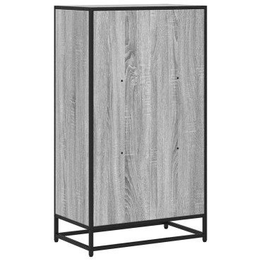 vidaXL Ντουλάπι βιβλίων Γκρι Sonoma 60x35x107,5cm Κατασκευασμένο ξύλο 1 τεμ.
