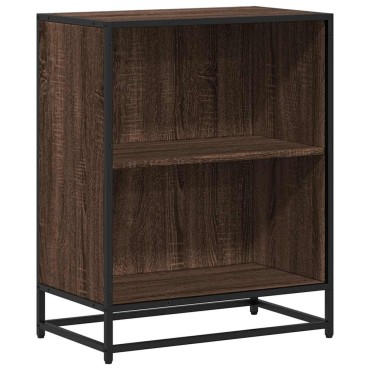 vidaXL Ντουλάπι βιβλίων καφέ δρυς 60x35x76cm Ξύλινο μηχανουργικό ξύλο 1 τεμ.