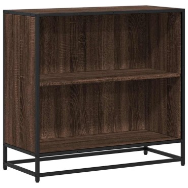 vidaXL Ντουλάπι βιβλίων καπνιστή δρυς 60x35x76cm Κατασκευασμένο ξύλο 1 τεμ.