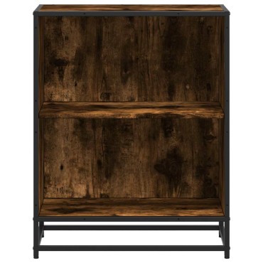 vidaXL Ντουλάπι βιβλίων καπνιστή δρυς 60x35x76cm Κατασκευασμένο ξύλο 1 τεμ.
