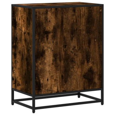 vidaXL Ντουλάπι βιβλίων καπνιστή δρυς 60x35x76cm Κατασκευασμένο ξύλο 1 τεμ.