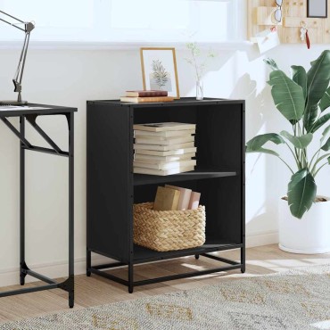 ντουλάπι βιβλίων vidaXL Μαύρο 60x35x76cm Κατασκευασμένο ξύλο