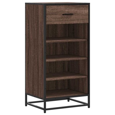 vidaXL Ράφι παπουτσιών καφέ δρυς 48x38x97,5cm Κατασκευασμένο ξύλο