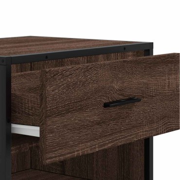 vidaXL Ράφι παπουτσιών καφέ δρυς 48x38x97,5cm Κατασκευασμένο ξύλο