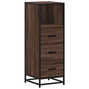 vidaXL Ντουλάπι μπάνιου καφέ δρυς 35x37,5x100cm