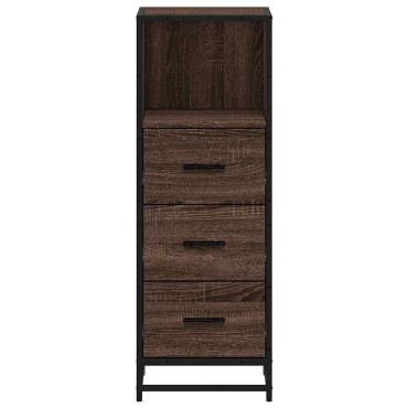 vidaXL Ντουλάπι μπάνιου καφέ δρυς 35x37,5x100cm