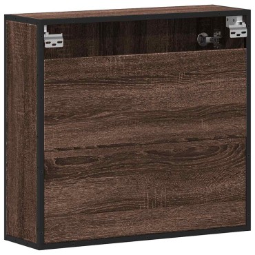 vidaXL ντουλάπι καθρέφτη μπάνιου καφέ δρυς 65x20x60cm