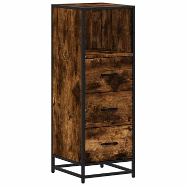 vidaXL Ντουλάπι μπάνιου καπνιστή βελανιδιά 35x37,5x100cm