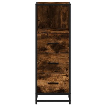 vidaXL Ντουλάπι μπάνιου καπνιστή βελανιδιά 35x37,5x100cm