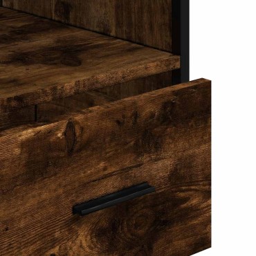 vidaXL Ντουλάπι μπάνιου καπνιστή βελανιδιά 35x37,5x100cm