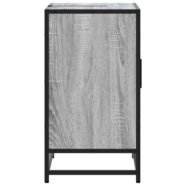vidaXL Ντουλάπι νιπτήρα μπάνιου γκρι Sonoma 65x33x60cm