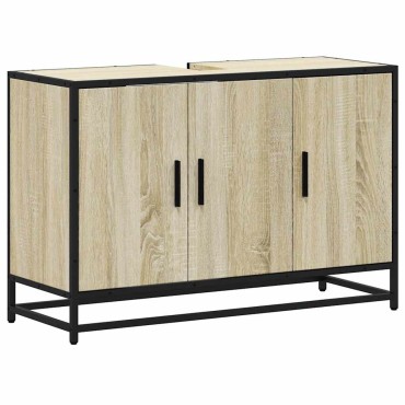 vidaXL Ντουλάπι νιπτήρα μπάνιου Sonoma Oak 90x33x60cm