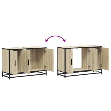 vidaXL Ντουλάπι νιπτήρα μπάνιου Sonoma Oak 90x33x60cm