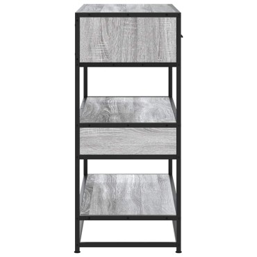 vidaXL Τραπέζι κονσόλας Γκρίζο Σονόμα 90x35x80cm Ξύλινη κατασκευή 1 τεμ.