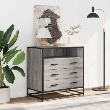 vidaXL Συρταριέρα Γκρι sonoma 70x41x70cm από Επεξεργασμένο Ξύλο 1 τεμ.
