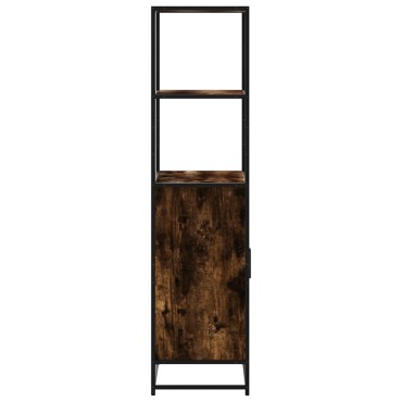 vidaXL Highboard Καπνιστή δρυς 68x35x139cm Κατασκευασμένο ξύλο 1 τεμ.