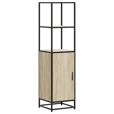 vidaXL Highboard Sonoma Oak Κατασκευασμένο ξύλο και μέταλλο 35,5x35x139 cm 1 τεμ.